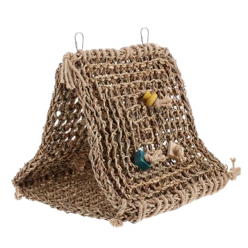 KOMBIUDA Rattan Vogelhängematte Hängendes Nest Vogelbett Für Papageien Wellensittiche Kleintiere Rustikales Schlafbett Einfach Aufzuhängen Platzsparend Und Attraktiv von KOMBIUDA
