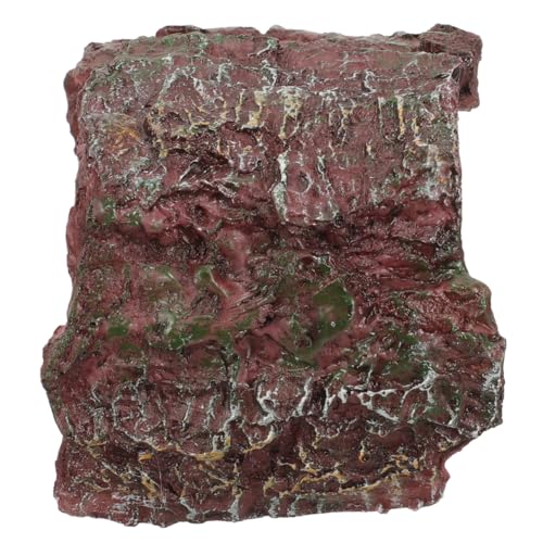 KOMBIUDA Reptilienversteck Höhle aus Robustem Resin Langlebiges Versteck für Kleine Eidechsen Schildkröten Schlangen und Aquarienfische Dekoratives Sonnenplateau für Terrarium und Aquarium von KOMBIUDA