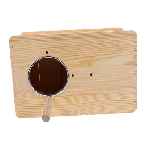 KOMBIUDA Robuste Holz-brutbox für Papageien Natürliche Isolierte Niststätte mit Sicherer Splitterfreier Oberfläche für Wellensittiche Nymphensittiche und Unzertrennliche zur Zucht und von KOMBIUDA