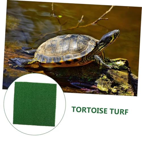 KOMBIUDA Schildkröten Rampe Aquarium Fake Gras Matte Schwimmende Plattform mit Rampe Reptilien Kletterhilfe Basking Terrasse Werkzeug für Schildkröten und Aquarium Dekoration von KOMBIUDA