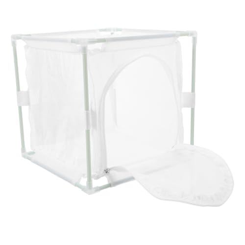 KOMBIUDA Schlüpfkäfig Schmetterlingsnetzkäfig Mesh-schmetterlingskäfig Schmetterlingsausstellungskoffer Brutgebiet Für Schmetterlinge Insektengitterkäfig Brutlebensraum Für Tiere Weiß PVC von KOMBIUDA