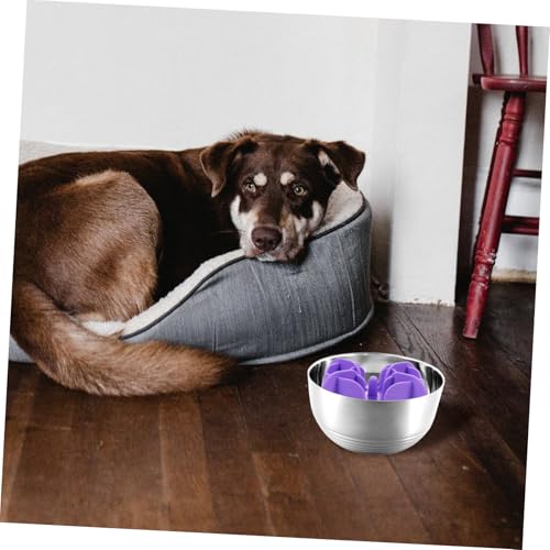 KOMBIUDA Silikon Slow Feeder Einsatz für Hundeschalen Weiches Sicheres Material Rutschfester Futtereinsatz Langsames Fressen für Welpen Passend für Kleine bis Mittlere Näpfe Fördert von KOMBIUDA