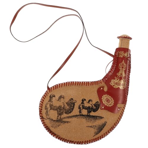 KOMBIUDA Traditionelle Wasserflasche Tasche mit Tragegurt Verschließbar Retro Stil für Wein Bier Wasser für Camping Wandern Picknick und Outdoor Aktivitäten KOMBIUDA Traditionelle Wasserflasche Tasche mit Tragegurt Verschließbar Retro Stil für Wein Bier Wasser für Camping Wandern Picknick und Outdoor Aktivitäten von KOMBIUDA