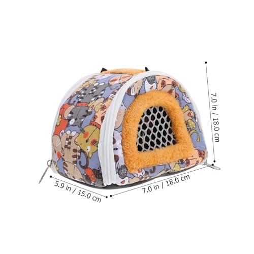 KOMBIUDA Tragbare Hamster Tragetasche mit Atmungsaktivem Nest Leichter Kleintier Rucksack für Ausflüge Reisen und Outdoor Geeignet für Hamster Meerschweinchen Chinchillas und Kleine von KOMBIUDA