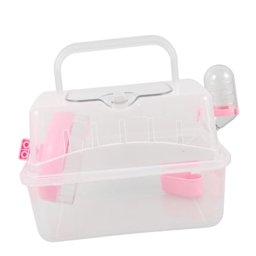 KOMBIUDA Transparenter Hamster Tragekäfig aus Langlebigem Tragbar und Multifunktional Geeignet für Kleine Tiere Wie Hamster und Mäuse für Outdoor Reisen und Einfache Pflege Unterwegs von KOMBIUDA