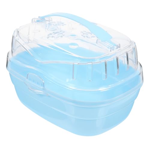 KOMBIUDA Transparenter Tragbarer Hamsterkäfig aus Robustem PP Belüftet und Leicht für Outdoor Reisen und Tierarztbesuche Kompakt und Bequem für Zwerghamster und Kleine Kleintiere Blau KOMBIUDA Transparenter Tragbarer Hamsterkäfig aus Robustem PP Belüftet und Leicht für Outdoor Reisen und Tierarztbesuche Kompakt und Bequem für Zwerghamster und Kleine Kleintiere Blau von KOMBIUDA