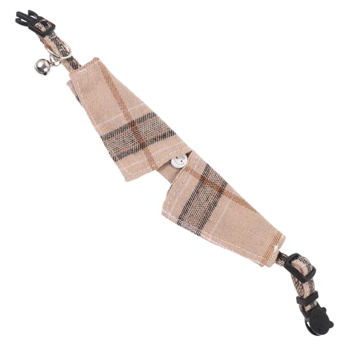 KOMBIUDA Verstellbares Kariertes Katzenhalsband mit Fliege Leichtes Strapazierfähiges Haustierhalsband für Kätzchen und Katzen Modisches Accessoire für Alltag Party und Feiertage Braun von KOMBIUDA