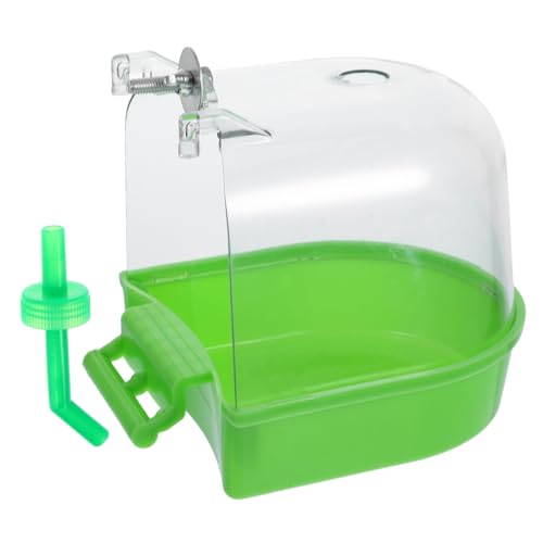 KOMBIUDA Vogelbadewanne für Käfige Hängende Duschbox für Papageien und Sittiche Leicht Installierbar Auslaufsicher und Wiederverwendbar für Wasser und Sandbäder Grün KOMBIUDA Vogelbadewanne für Käfige Hängende Duschbox für Papageien und Sittiche Leicht Installierbar Auslaufsicher und Wiederverwendbar für Wasser und Sandbäder Grün von KOMBIUDA