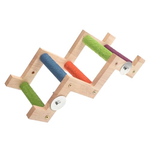 KOMBIUDA Vogelleiter Holzspielzeug für Papageien und Kleintiere Natürliche Kletterleiter mit Krallen schleiffunktion Bunte Kleine Hängebrücke für Vogelkäfig und Hamster Fördert Bewegung KOMBIUDA Vogelleiter Holzspielzeug für Papageien und Kleintiere Natürliche Kletterleiter mit Krallen schleiffunktion Bunte Kleine Hängebrücke für Vogelkäfig und Hamster Fördert Bewegung von KOMBIUDA