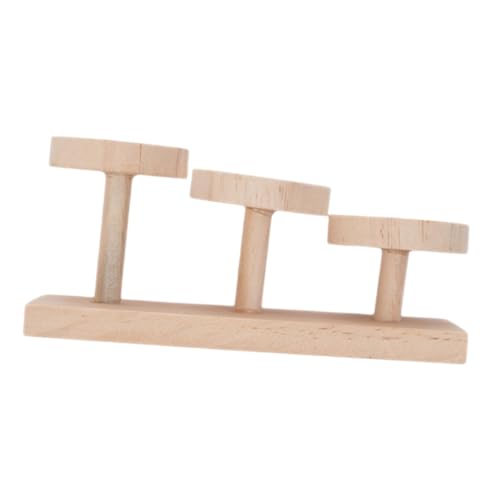 KOMBIUDA Vogelspielplatz Holzständer mit Leiter für Kleine und Mittelgroße Vögel und Hamster Dekorative Kletter und Spielplattform Sicherer Naturholz Sitzstangen Ersatz für Vogelkäfig von KOMBIUDA