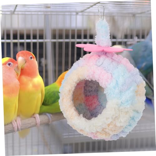 KOMBIUDA Warmer Papageien vogelnest Hängematte aus Plüsch für Käfige Mittlere Weiches Winterbett für Wellensittiche Nymphensittiche Vielseitiges Vogelhaus für Gemütliche Ruheplätze von KOMBIUDA
