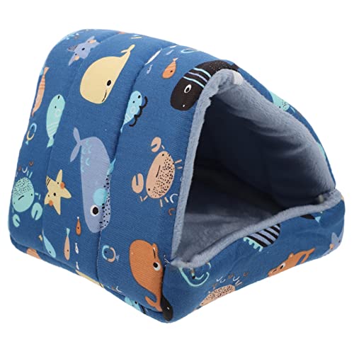 KOMBIUDA Warmes Kleintierbett aus Weichem Fleece Kuscheliges Versteck und Schlafhaus für Meerschweinchen Kaninchen Hamster und Frettchen Winddichtes Winternest Pflegeleicht und Gemütlich von KOMBIUDA