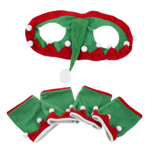 KOMBIUDA Weihnachtliches Pferdekostüm Set Pferdebeinschutz und Hut Atmungsaktiv Hautfreundlich Komfortabel Für Festliche Paraden und Partys KOMBIUDA Weihnachtliches Pferdekostüm Set Pferdebeinschutz und Hut Atmungsaktiv Hautfreundlich Komfortabel Für Festliche Paraden und Partys von KOMBIUDA