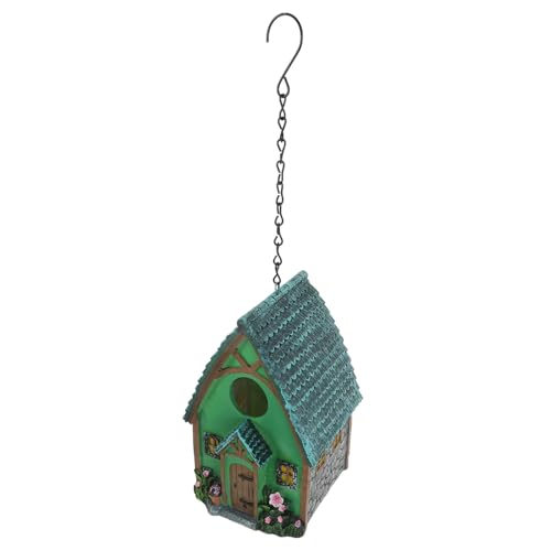 KOMBIUDA Wetterfestes Resin Vogelhäuschen zum Aufhängen Robustes Garten Nistkasten für Kleinvögel Wetterbeständiges Outdoor Vogelhaus Dekoratives Vogelnest für Terrasse von KOMBIUDA