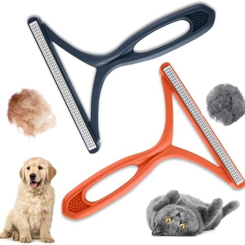 KOMUNJ 2 Stück Wiederverwendbarer Tragbarer Fusselentferner,Hundehaare Entfernen,Fusselentferner Tragbarer,Doppelseitiger Manueller Fusselentferner,Manueller Fuzz Shaver für Wolle Kaschmir von KOMUNJ