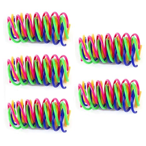 KOMUNJ 20 Stück Katze Spielzeug, Interaktives Spirale Katzenspielzeug, Buntes kreatives Kunststoff Spiralfedern Spirale, Zum Schlagen, Beißen und Jagen von Kätzchenspielzeug KOMUNJ 20 Stück Katze Spielzeug, Interaktives Spirale Katzenspielzeug, Buntes kreatives Kunststoff Spiralfedern Spirale, Zum Schlagen, Beißen und Jagen von Kätzchenspielzeug von KOMUNJ