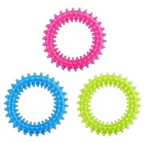 KOMUNJ 3 Stück 360°Saubere Haustierzähne und Beruhigen Juckreiz Kleine Hunde Welpenspielzeug Ring, Gummi Hunde Kauspielzeug Mundgesundheit Welpen Interaktives KOMUNJ 3 Stück 360°Saubere Haustierzähne und Beruhigen Juckreiz Kleine Hunde Welpenspielzeug Ring, Gummi Hunde Kauspielzeug Mundgesundheit Welpen Interaktives von KOMUNJ