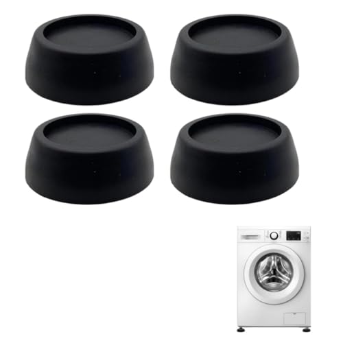KOMUNJ 4 Stück Schwingungsdämpfer Waschmaschine Füße,Vibrationsdämpfer Unterlage Antirutsch Matte Anti Vibration Waschmaschinen universal Gummi Antivibrationsmatte Dämpfer von KOMUNJ