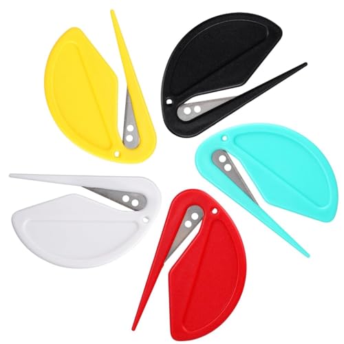 KOMUNJ 5-teiliger Entfilzungsmesser Katze, Brieföffner, Geschenkpapierschneider, Schiebeschneider für Weihnachten, Entfilzer Katze Langhaar, Knoten Entferner Katze, Knotenkamm für Katzen von KOMUNJ