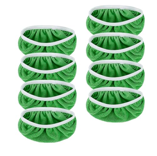 KOMUNJ 8 Stück wiederverwendbare Staubwischtücher, waschbar, aus Mikrofaser, Tücher für trockene und nasse Böden, Ersatz-Mop-Pads aus Mikrofaser (8) von KOMUNJ