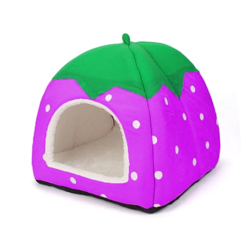 KOMUNJ Kleintierbetten,Runde waschbare kleintierbetten Schlafsack Mit Abnehmbarer Matte, Erdbeer-Design, Für Zwergkaninchen/Chinchilla/Hamster, Violett KOMUNJ Kleintierbetten,Runde waschbare kleintierbetten Schlafsack Mit Abnehmbarer Matte, Erdbeer-Design, Für Zwergkaninchen/Chinchilla/Hamster, Violett von KOMUNJ