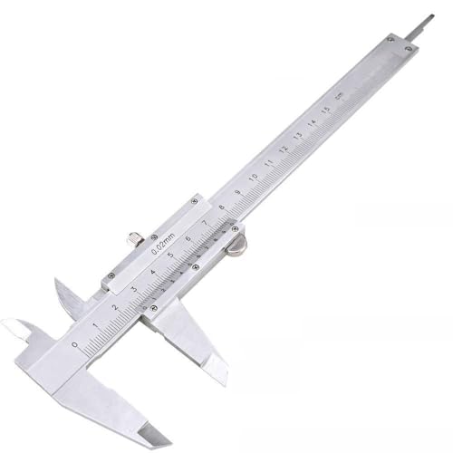 KOMUNJ Messschieber 150 mm / 6 Zoll, Präzisionsmessschieber aus Edelstahl, für Außen-, Innen-, Tiefen- und Schrittmessung, Genauigkeit 0,02 mm / 0,001 Zoll von KOMUNJ