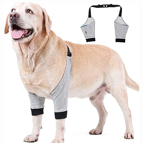 KOMUNJ Recovery Sleeve Hund, Ellenbogenbandage Hund, 1 Paar Hunde Ellenbogen Bandage Schutz für Limping, Gelenkschmerzen, Lameness und Verlust der Stabilität durch Arthritis von KOMUNJ