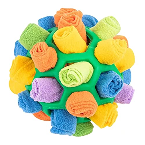 KOMUNJ Schnüffelball für Hunde, Schnüffelteppich Schnüffelspielzeug Interaktive Hundespielzeug tragbarer Haustier Snuffle Ball Toy, für Kleine Mittelgroße Hunde Haustier von KOMUNJ