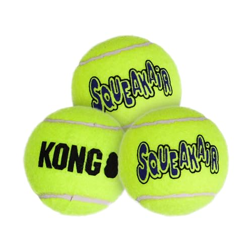 KONG Air Dog Squeakair Hundespielzeug, Tennisbälle, Medium, 3 Stück KONG Air Dog Squeakair Hundespielzeug, Tennisbälle, Medium, 3 Stück von KONG