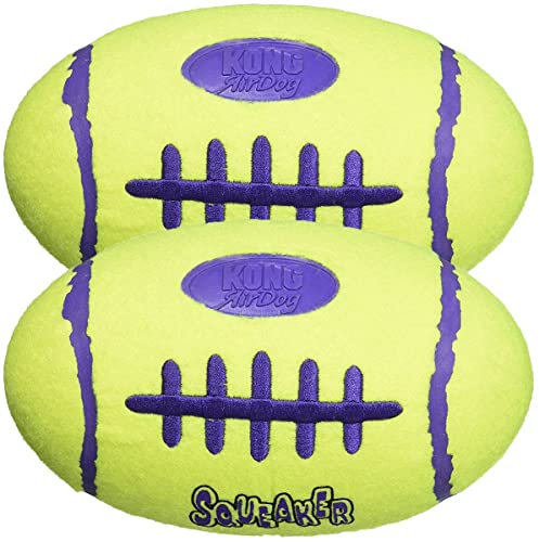 KONG Air Squeaker Hundespielzeug, Fußball, 2 Stück, Größe: M von KONG