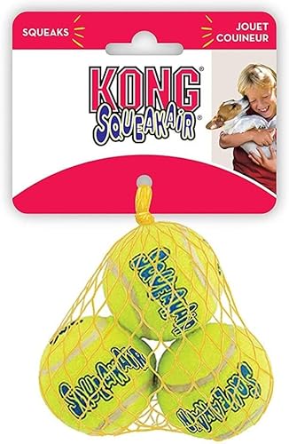 KONG Air Squeakers Tennisbälle, Größe XS, 3,8 cm Durchmesser, 3 Stück, 4 Stück KONG Air Squeakers Tennisbälle, Größe XS, 3,8 cm Durchmesser, 3 Stück, 4 Stück von KONG