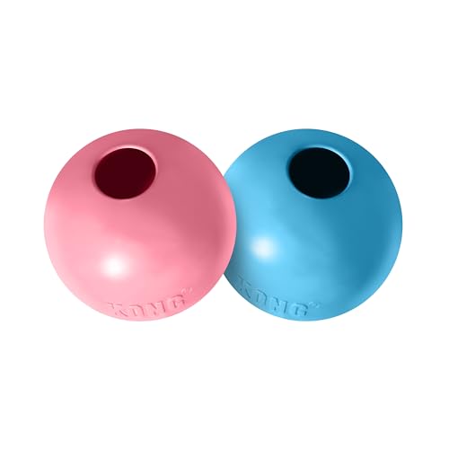 KONG Puppy Ball mit Loch - Weiches & Strapazierfähiges Hundespielzeug aus Naturkautschuk für Zahnende Welpen - Für Kleine Welpen KONG Puppy Ball mit Loch - Weiches & Strapazierfähiges Hundespielzeug aus Naturkautschuk für Zahnende Welpen - Für Kleine Welpen von KONG