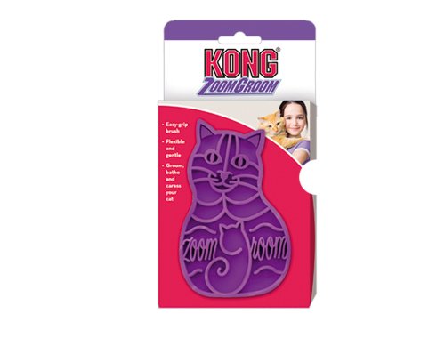 KONG – Cat ZoomGroom – Pflege- und Massagebürste aus Weichem Kautschuk für Katzen von KONG
