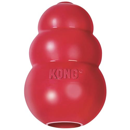 KONG Classic - Füllbares Hundespielzeug - Apportier- und Kauspielzeug für Hunde - Kann Mit Leckerlis Gefüllt Werden - Strapazierfähiges Naturkautschukmaterial - Für XXL Hunde von KONG