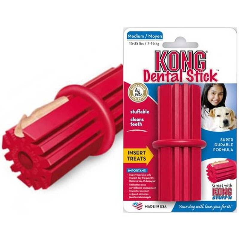 KONG Dental Stick Medium, 9,0 cm, rot von KONG