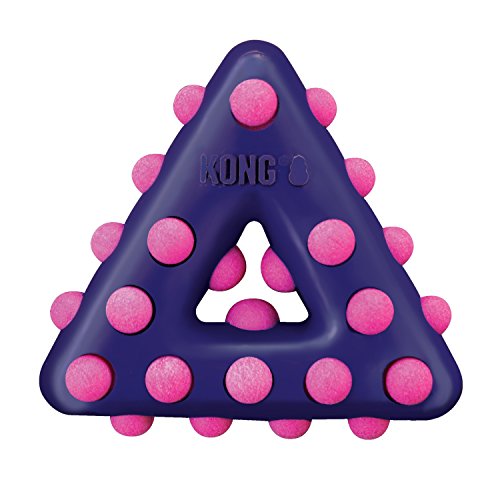 KONG – Dotz Triangle – Hundespielzeug zum Kauen und zur Zahnreinigung – Für Große Hunde, 1 Stück (1er Pack) von KONG