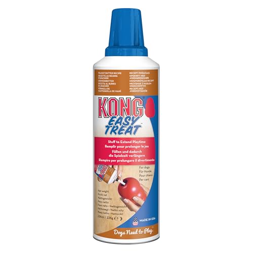 KONG Easy Treat für Hunde - No-Mess Hundeleckerli-Paste - Verwendung mit KONG Hundespielzeug - Erdnussbutter - 227ml von KONG