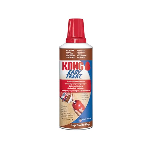 KONG Easy Treat für Hunde - No-Mess Hundeleckerli-Paste - Verwendung mit KONG Hundespielzeug - Leber - 227ml von KONG