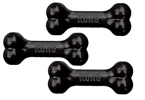 KONG Extreme Goodie Bone Hundespielzeug, mittelgroß, Schwarz, 3 Stück KONG Extreme Goodie Bone Hundespielzeug, mittelgroß, Schwarz, 3 Stück von KONG