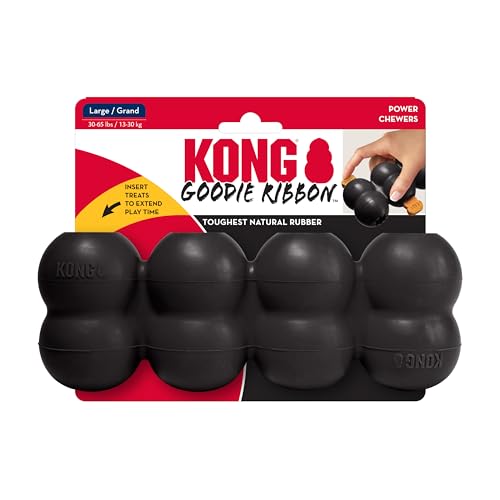 KONG Extreme Goodie Ribbon - Befüllbares Hundespielzeug aus Naturkautschuk - Für Große Hunde von KONG