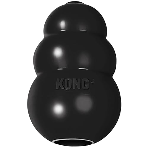 KONG – Extreme Hundespielzeug – Extra Robuster Naturkautschuk, Schwarz – Kauen, Jagen, Apportieren – Für XXL–Hunde von KONG