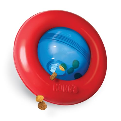 KONG Gyro - Interaktives Hundespielzeug mit Leckerlispender - Slow Feeder für Gesundes Fressen - Für Mittelgroße/Große Hunde KONG Gyro - Interaktives Hundespielzeug mit Leckerlispender - Slow Feeder für Gesundes Fressen - Für Mittelgroße/Große Hunde von KONG