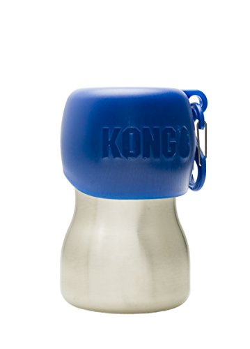 KONG H2O KG95BLU Stainless Edelstahl Wasserflasche, 0.28 L, S, blau von KONG