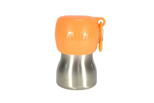 KONG H2O Wasserflasche und Futternapf, Edelstahl, 270 ml, Orange KONG H2O Wasserflasche und Futternapf, Edelstahl, 270 ml, Orange von KONG