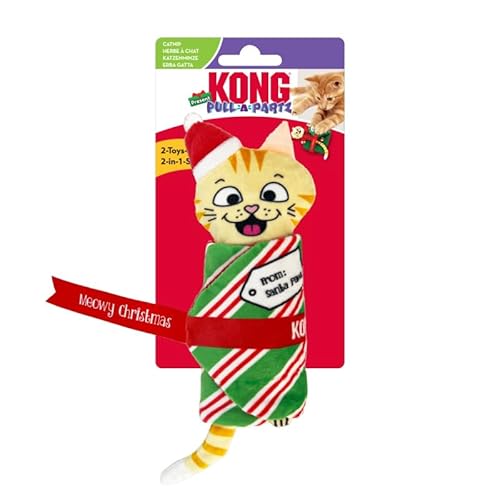 KONG Holiday Cat Pull-A-Partz Geschenktuch, gestreift von KONG