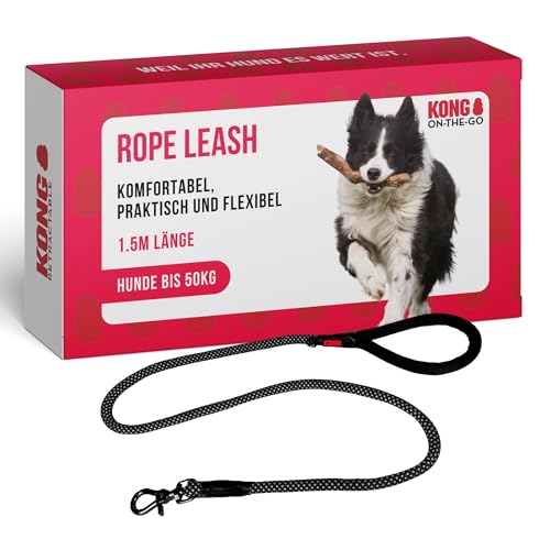 Kong Basis-Leine für Hunde, Kong, Einheitsgröße, Schwarz von KONG