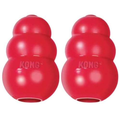 KONG King Hundespielzeug, klassisch, Größe XXL, Rot, 2 Stück von KONG