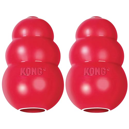 KONG Klassisches gefülltes Hundespielzeug – Apportier- und Kauspielzeug für Hunde – Leckerli-Füllungsfähigkeiten & fehlerhafte Sprungkraft für längere Spielzeit – strapazierfähiges KONG Klassisches gefülltes Hundespielzeug – Apportier- und Kauspielzeug für Hunde – Leckerli-Füllungsfähigkeiten & fehlerhafte Sprungkraft für längere Spielzeit – strapazierfähiges von KONG
