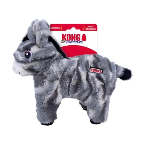 KONG Low Stuff Hundespielzeug aus Plüsch, gestreift, für alle Hunderassen (Donkey) von KONG