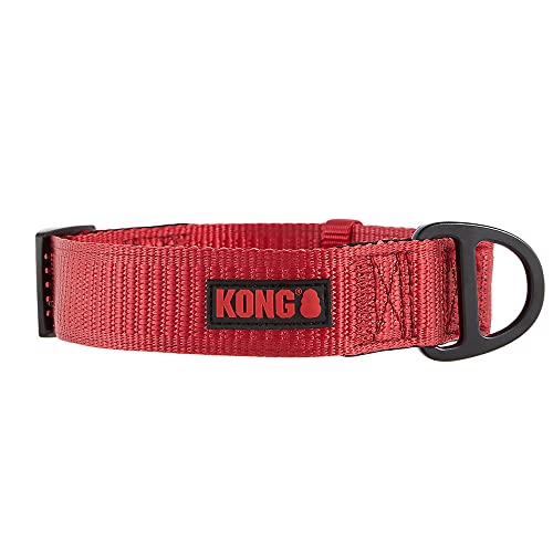 KONG Max HD Hundehalsband, ultra-strapazierfähig, gepolstert, Neopren, Größe XL, Rot von KONG